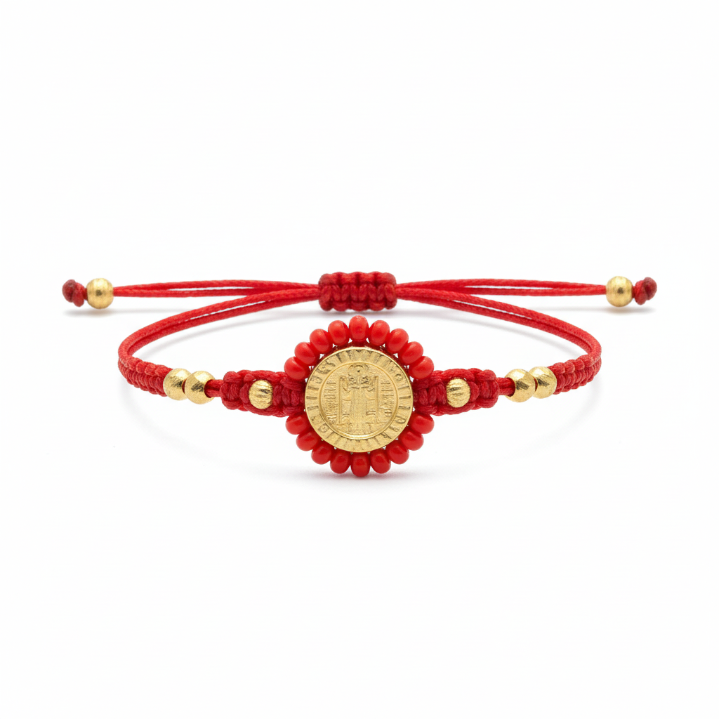 Pulsera Tejido San Benito fondo blanco
