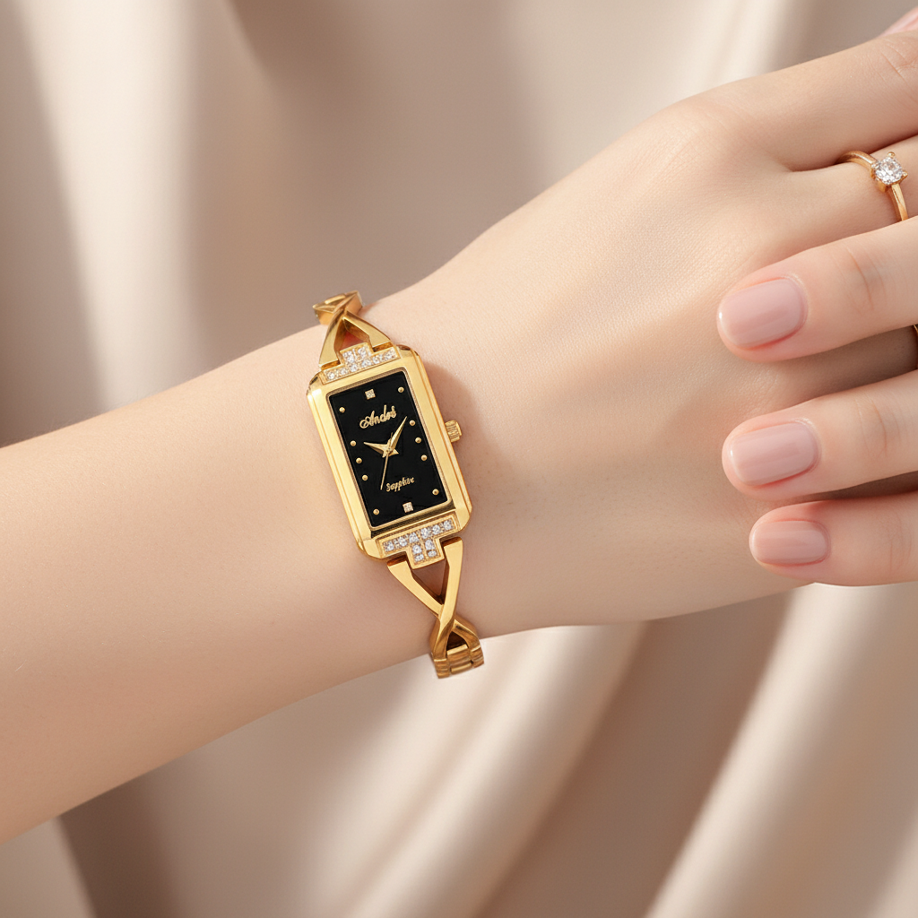 Reloj André Sapphire Dorado X Negro – Lifestyle