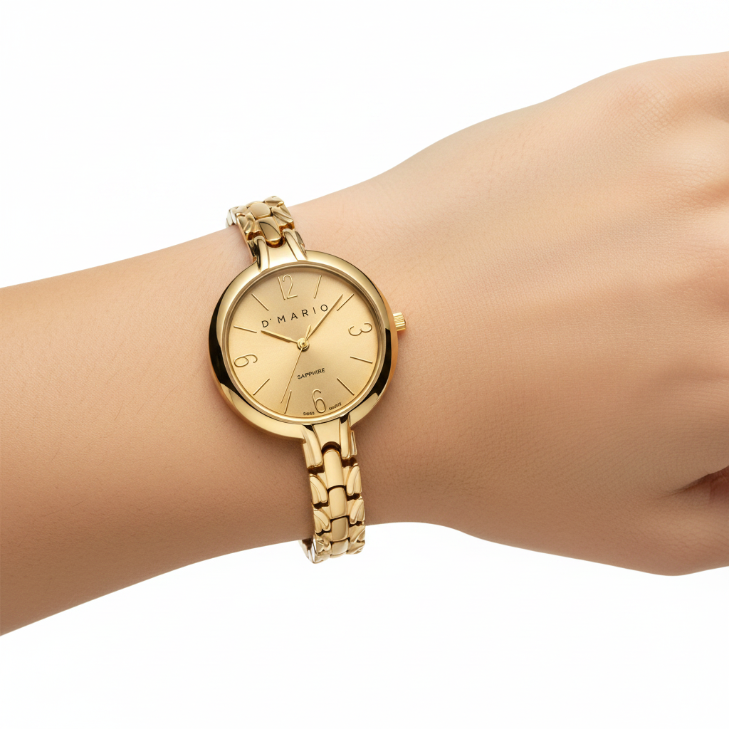 Reloj D'Mario Bangle Dorado – Lifestyle