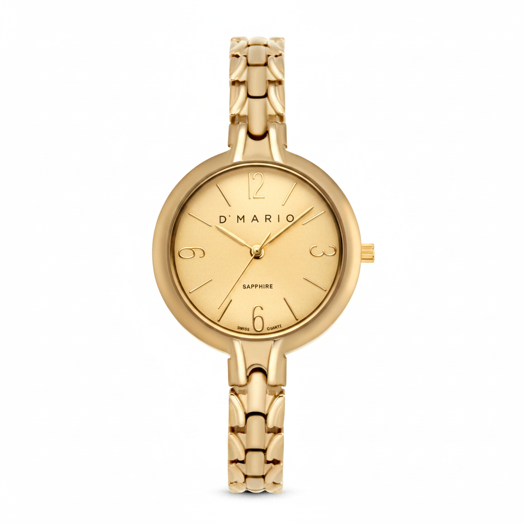 Reloj D'Mario Bangle Dorado – Producto