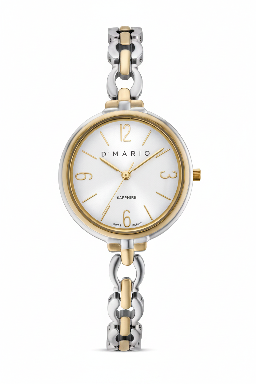 Reloj D'Mario Bicolor Cadena – Foto de producto