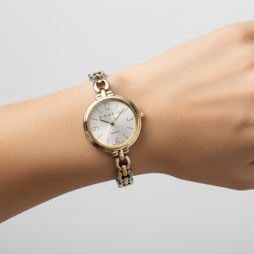 Reloj D'Mario Bicolor Cadena – Lifestyle
