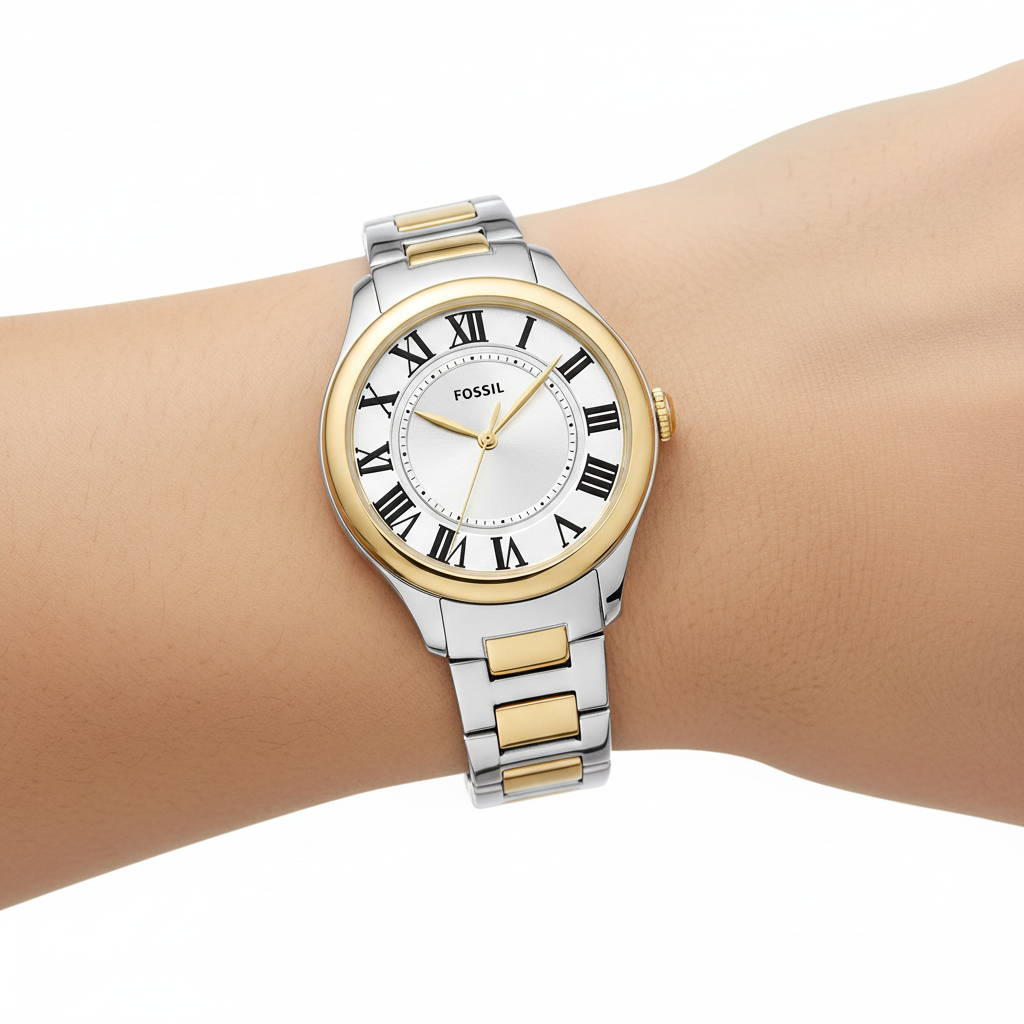 Reloj Fossil en mano plano detalle