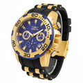 Reloj Invicta azul dorado fondo blanco