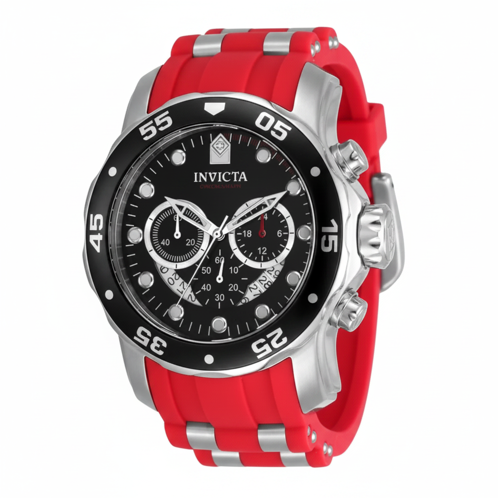 Reloj Invicta rojo fondo blanco
