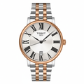 Tissot Carson bicolor oro rosa fondo blanco