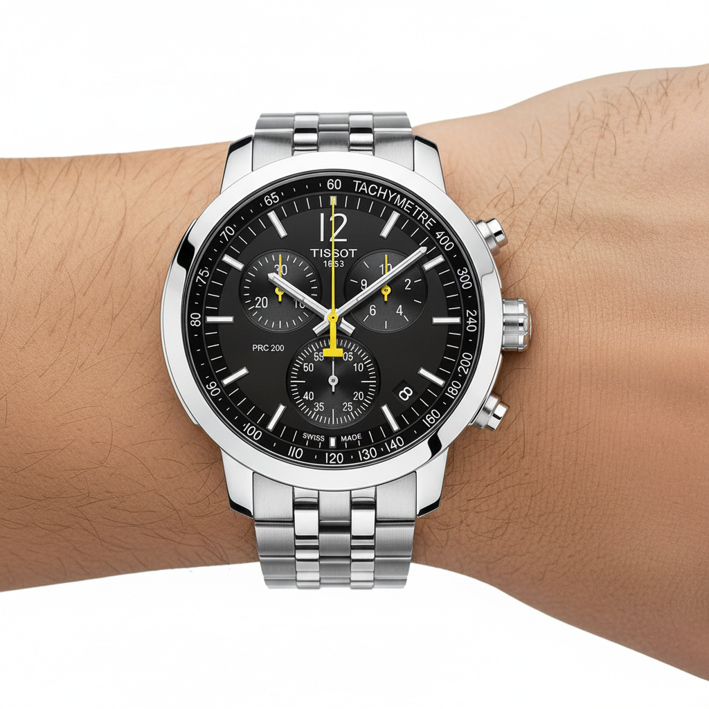 Tissot PRC 200 Chrono en muñeca