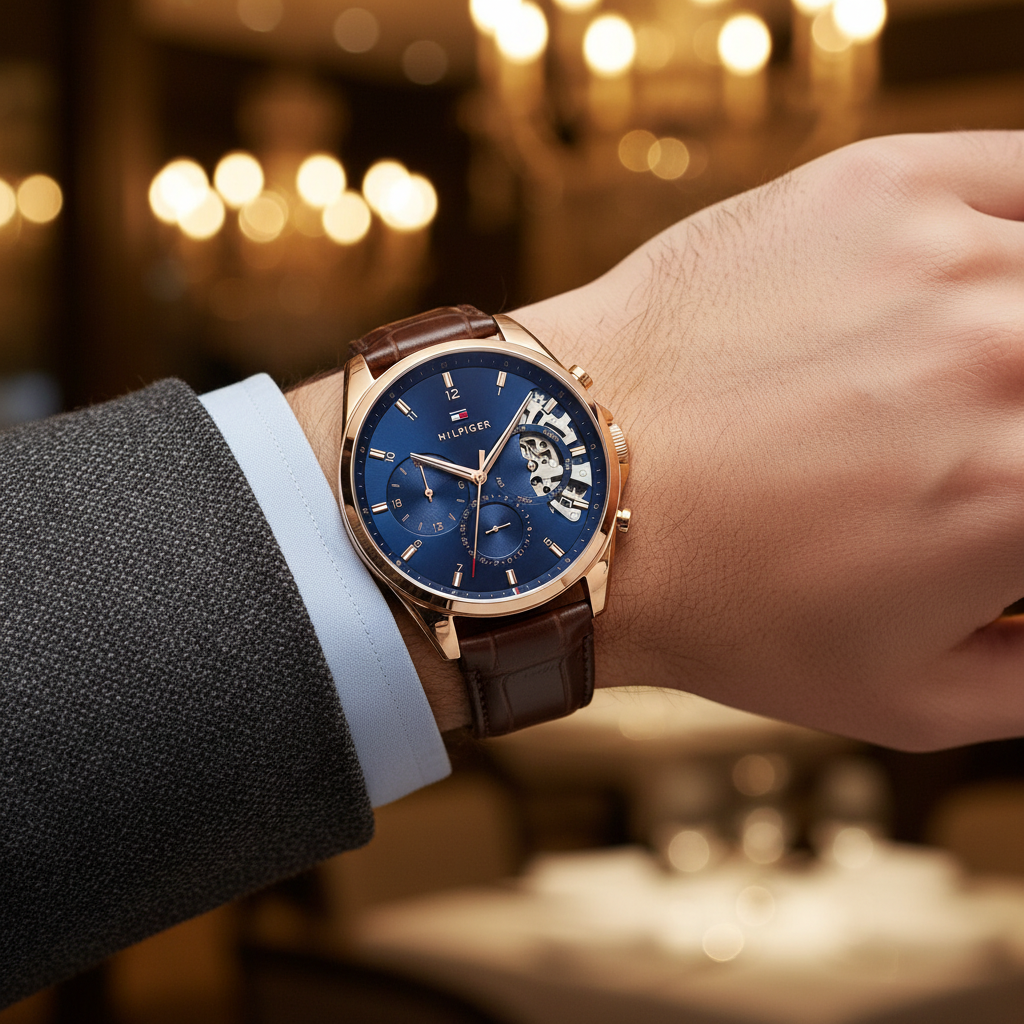 Tommy Hilfiger open heart rose gold lifestyle