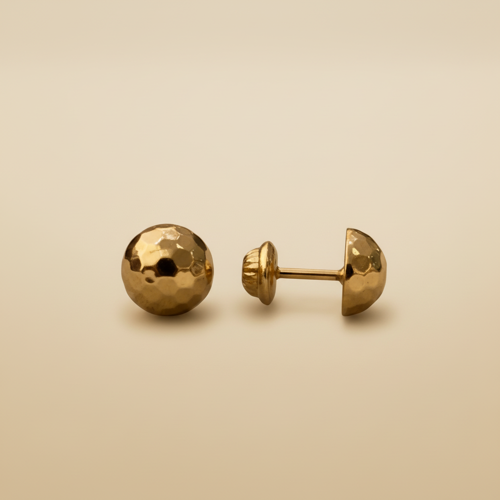 Topitos de oro martillados profesional elegante