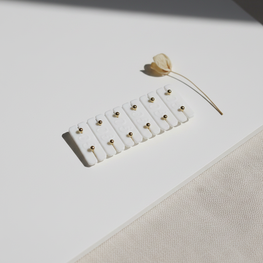 Topitos dorados - fondo blanco minimalista beige v2