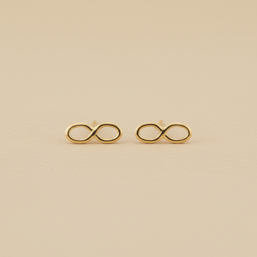 Topitos infinito en oro de frente
