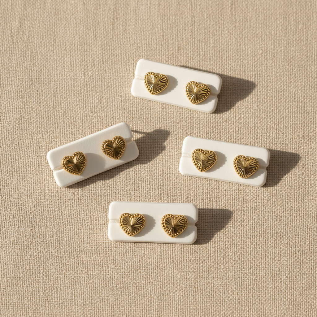 Topos Corazón - Fondo beige