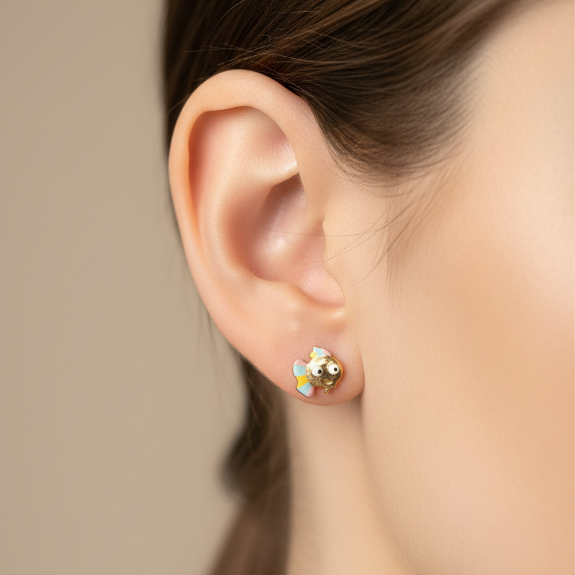 Topos de pez en oro 18K - tamaño micro