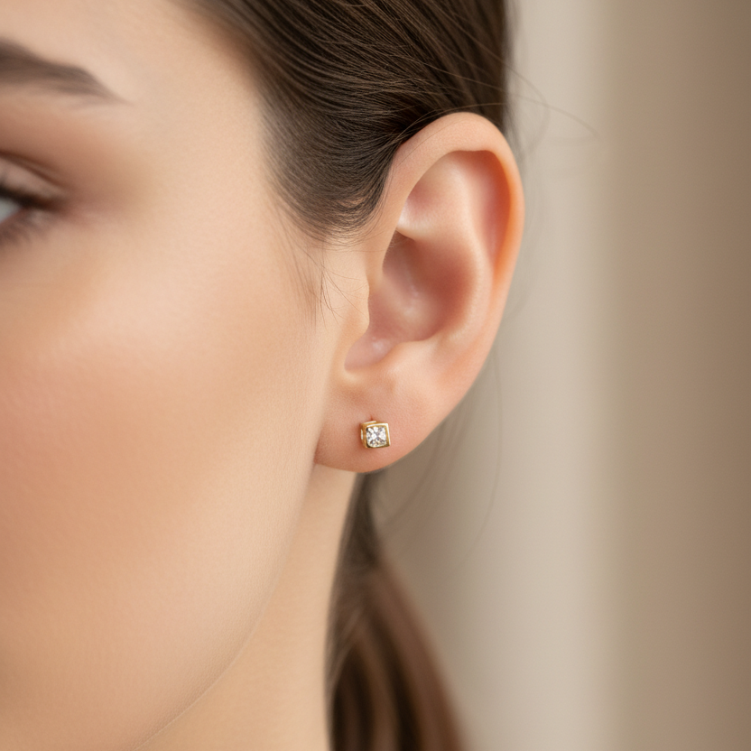 Un arete en oreja